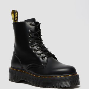 Jadon Polished Smooth Leather Platform Boots