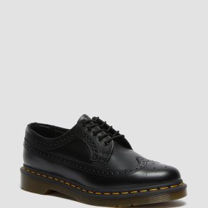 3989 Yellow Stitch Smooth Leather Shoes
